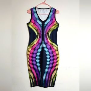 NWOT Kaleidoscope Bodycon Midi Dress